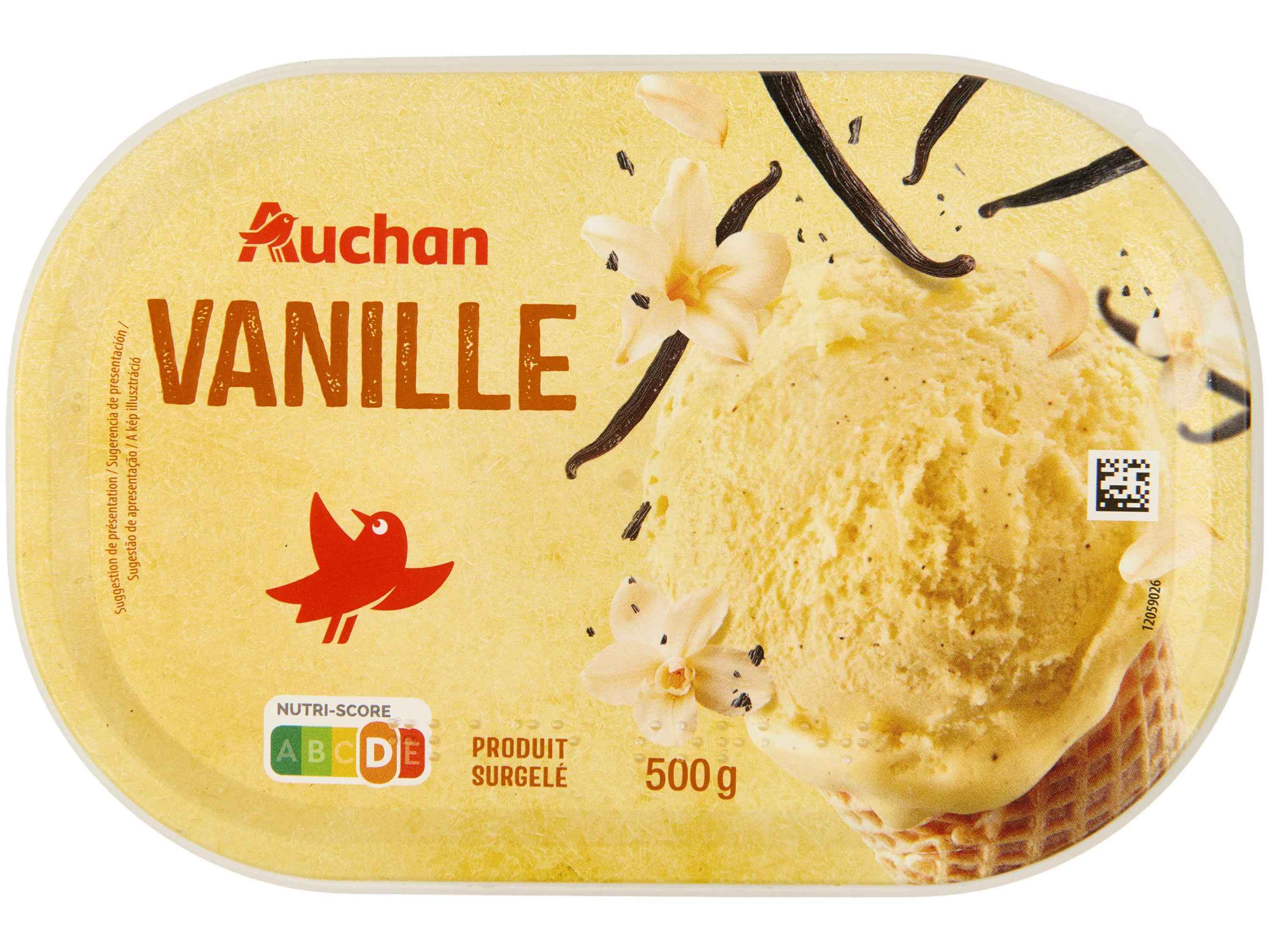 GELADO AUCHAN BAUNILHA 1L