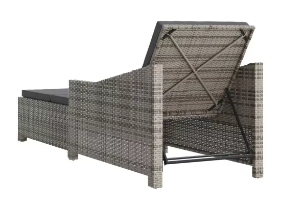 Transat chaise longue bain résine grise 181.5 x 68 x 29 cm 02_0012492
