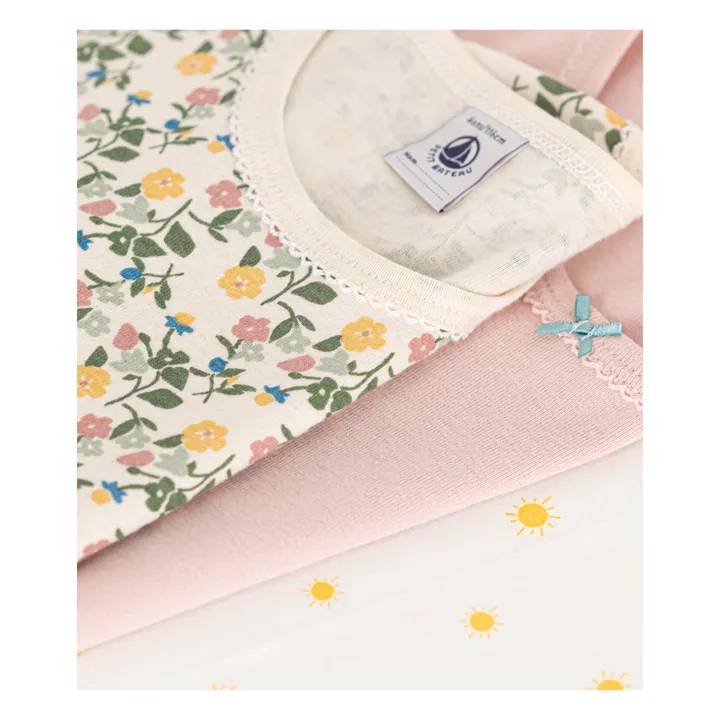 Petit Bateau Lot 3 T-shirts Soleils | Rose