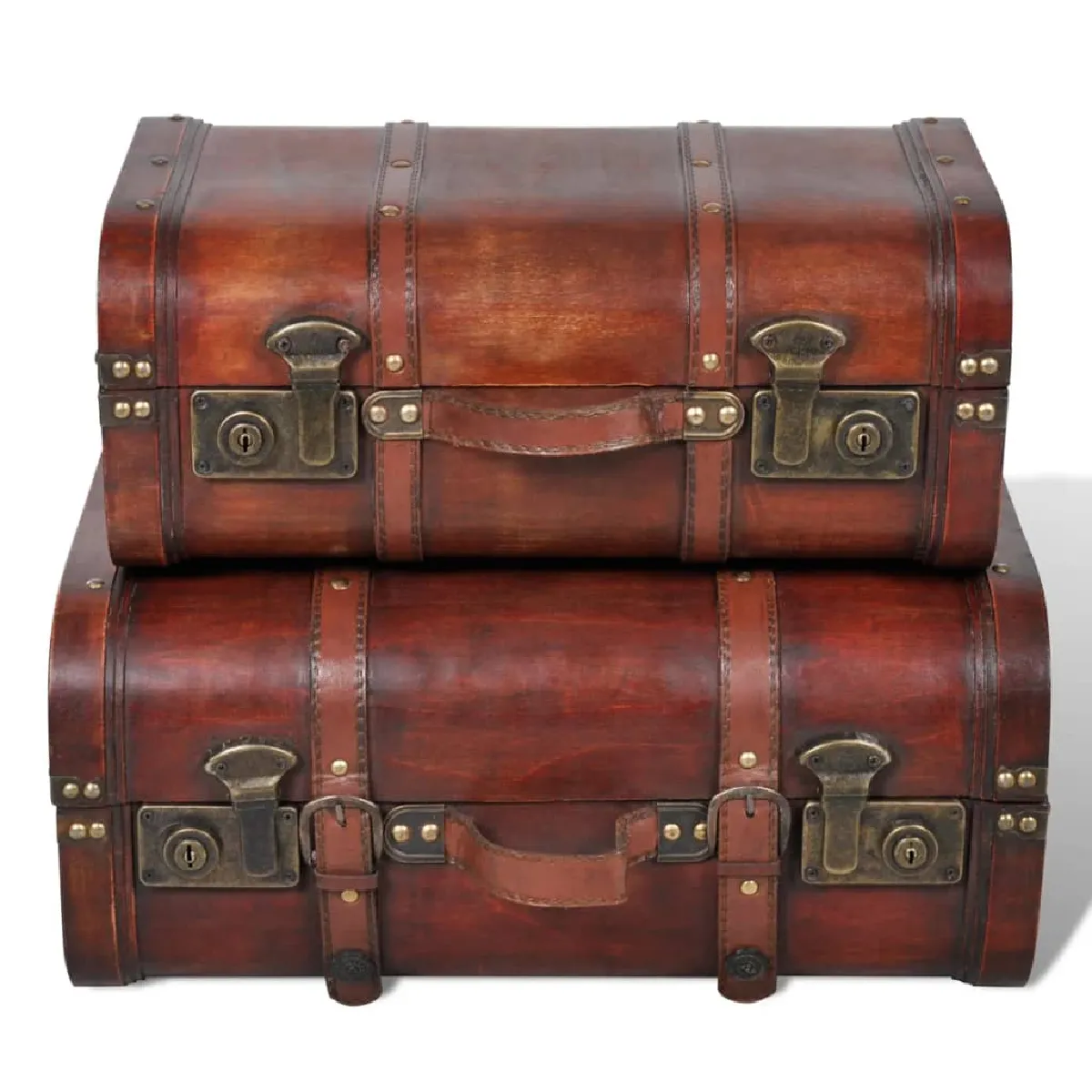VIDAXL Coffres de Rangement Vintage - Marron (2 pcs)