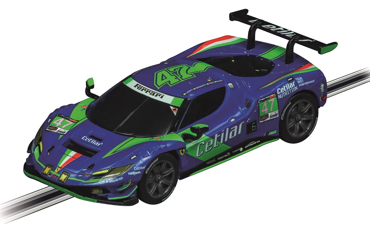 Rennbahnauto GO! Ferrari 296 GT3, No.47Slotcar mit offizieller Lizenz für Carrera GO!