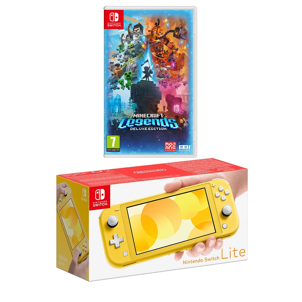 Nintendo Switch Lite (Gelb) & Minecraft Legends Deluxe Edition