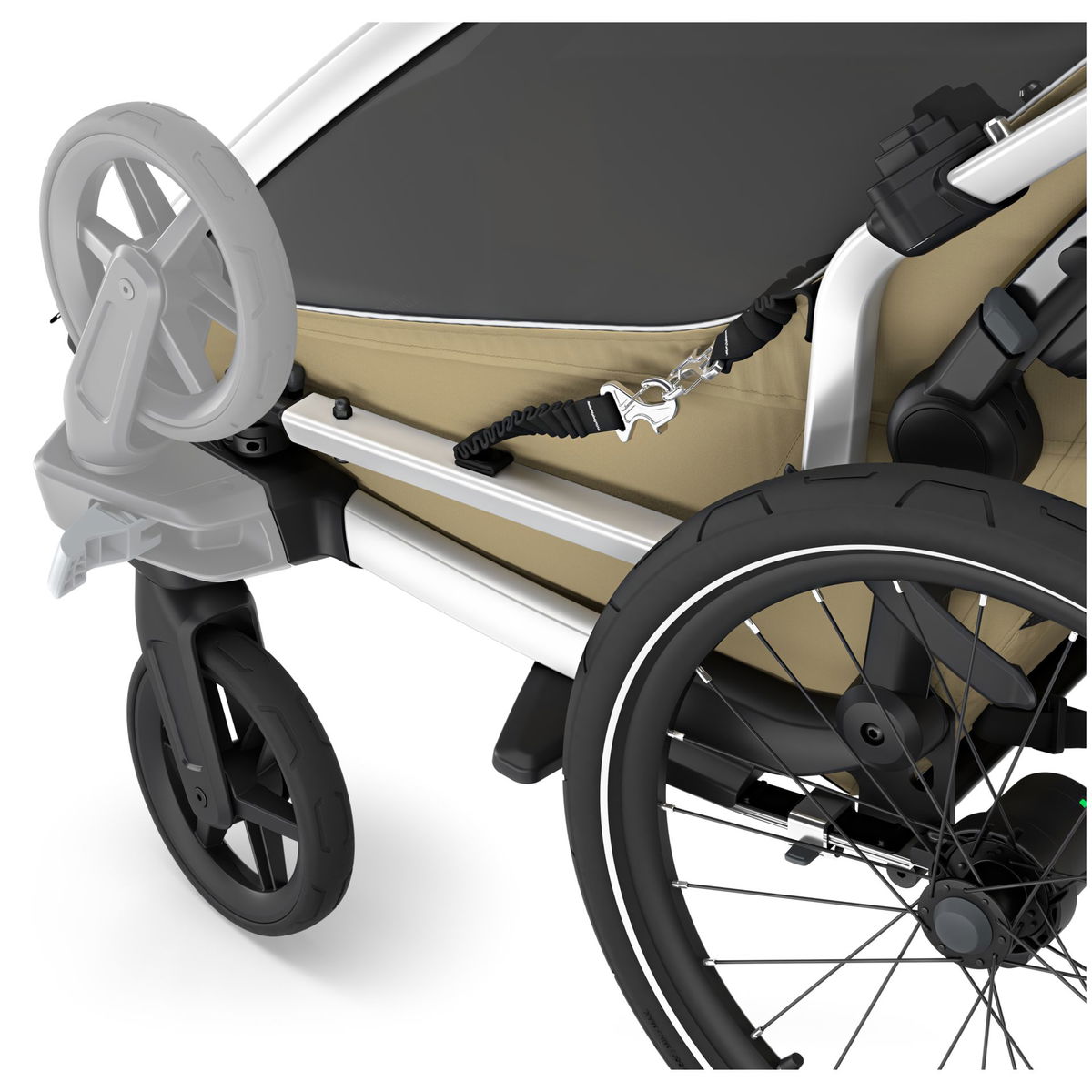 THULETHULE   Chariot CROSS 2 Single alu/faded khaki