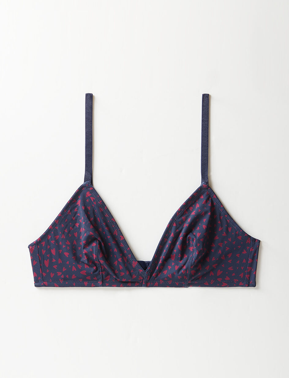 Soutien-gorge sans armatures - love bleu marine