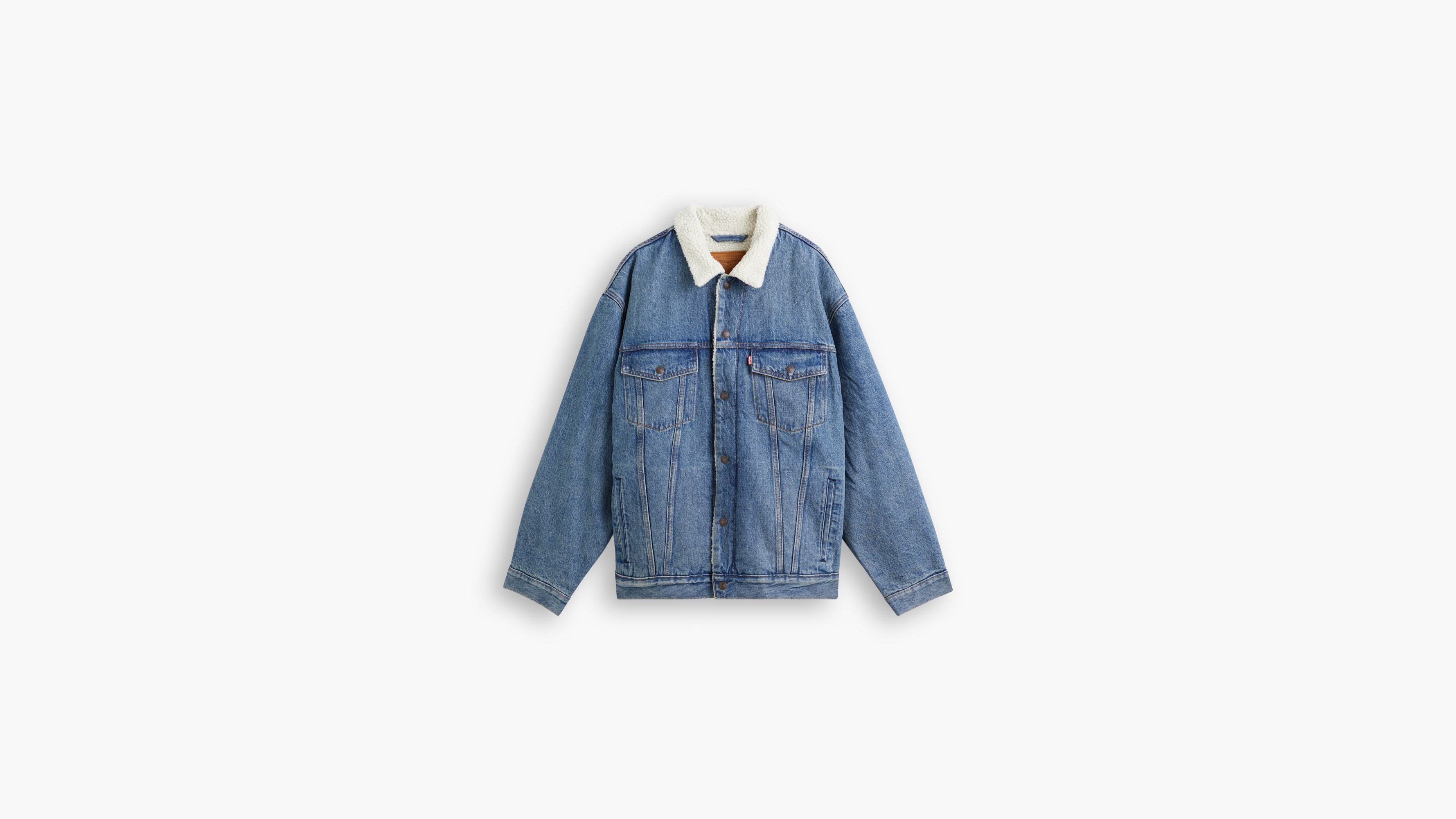 Veste Veste Trucker Sherpa (Grandes tailles) - Fable - Bleu