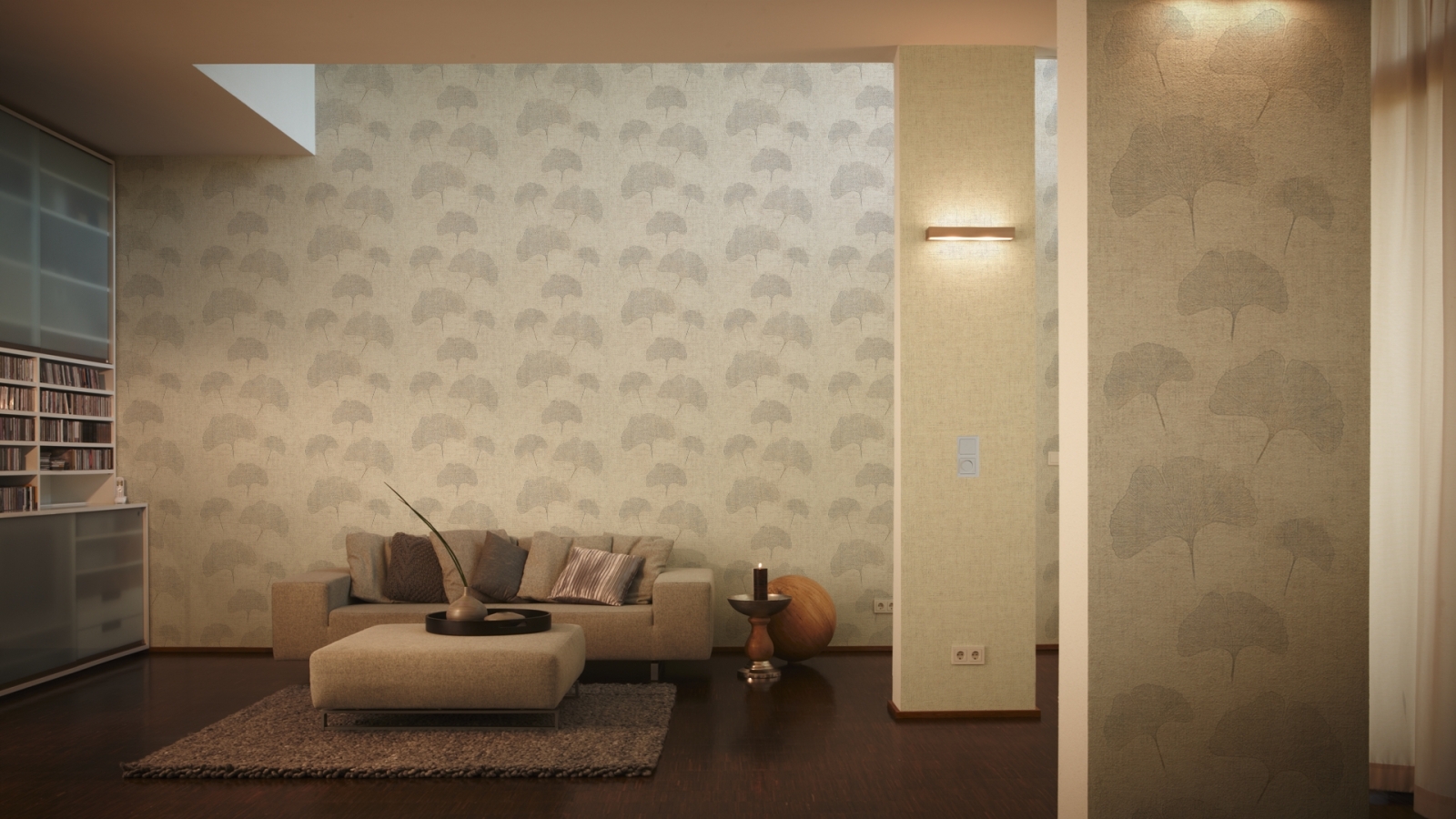 Vliestapete BORNEO - beige - 10 Meter