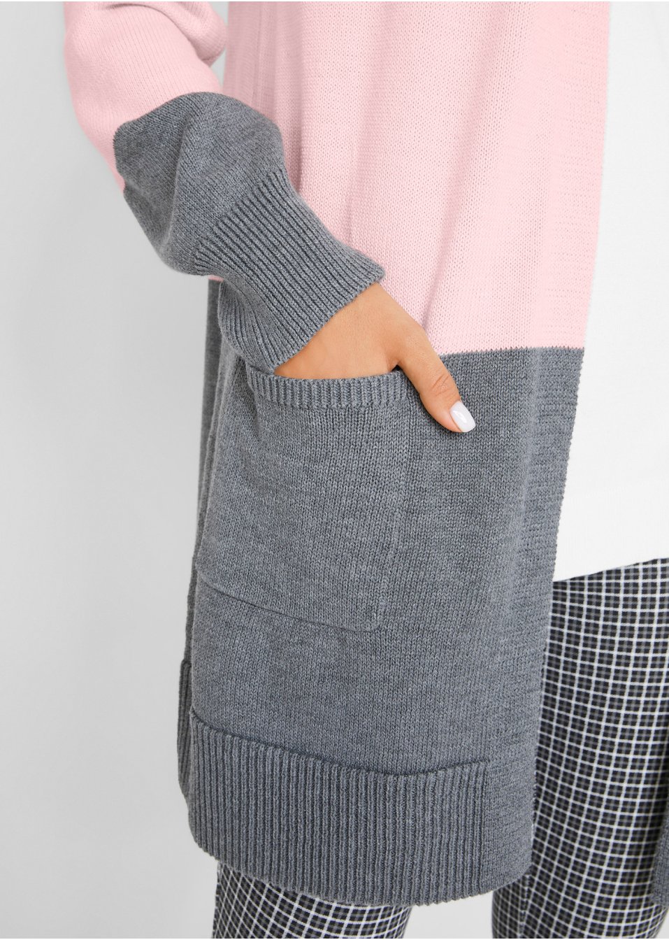 Gilet ample en maille, manches longues