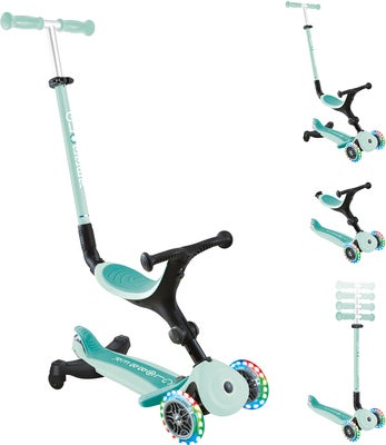 Globber Go-Up Active Lights 360° 3-hjuls Sparkesykkel, Mintgrønn