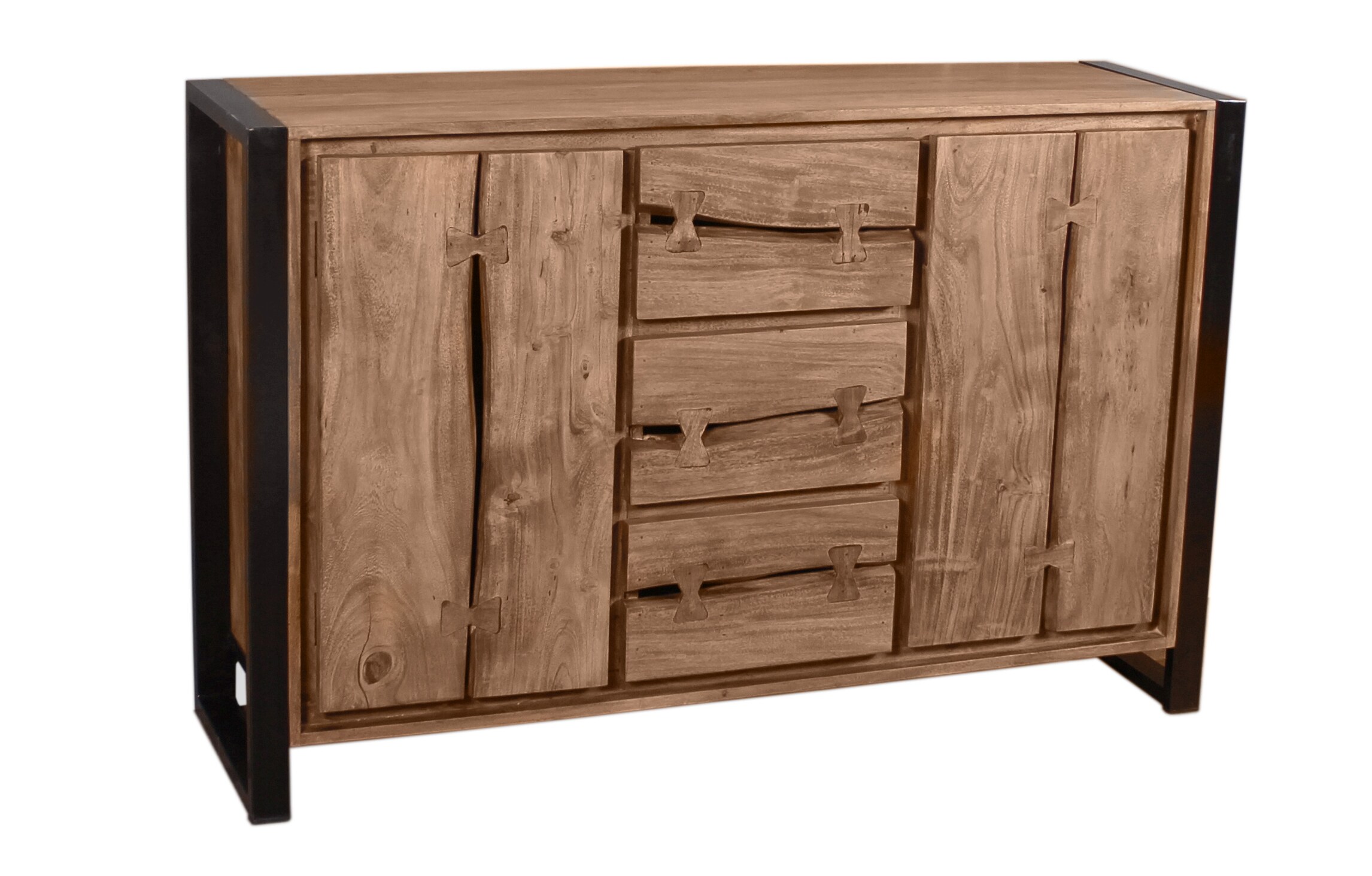 Sideboard Natural Edge Akazie Kommode Wohnzimmer Esszimmer Schubladen Schrank