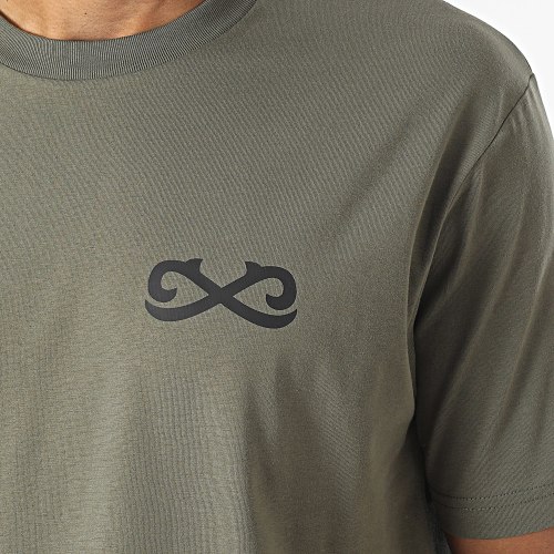 Tee Shirt Oversize Infini Vert Kaki Noir