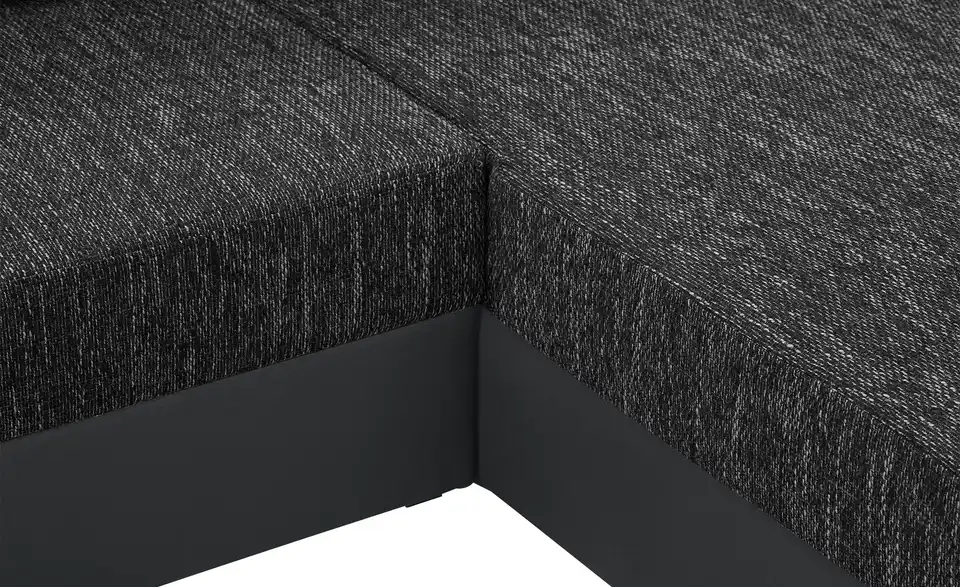 Ecksofa Navarra Schwarz, Anthrazit rechts