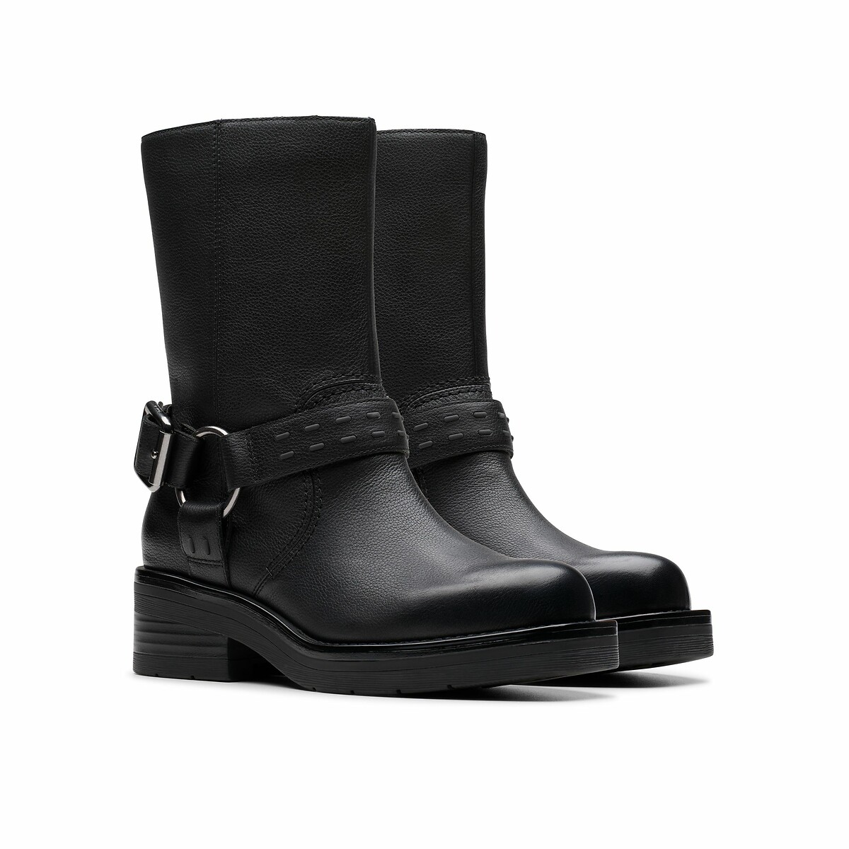 CLARKS<br>Botas de couro estilo motociclista Rebelle Up