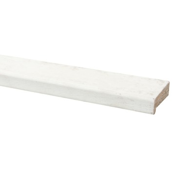 Glaslat met neus hardhout wit gegrond 18x55 mm 270 cm