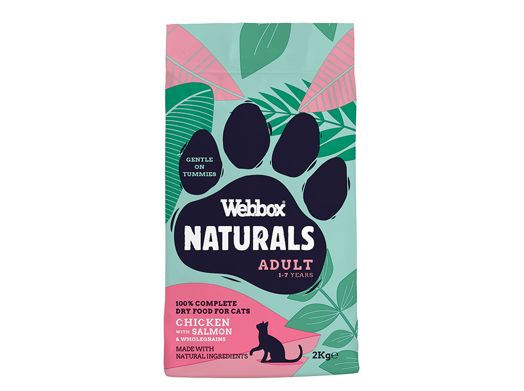 RAÇÃO NATURAL GATO WEBBOX ADULTO SALMÃO E FRANGO 2 KG
