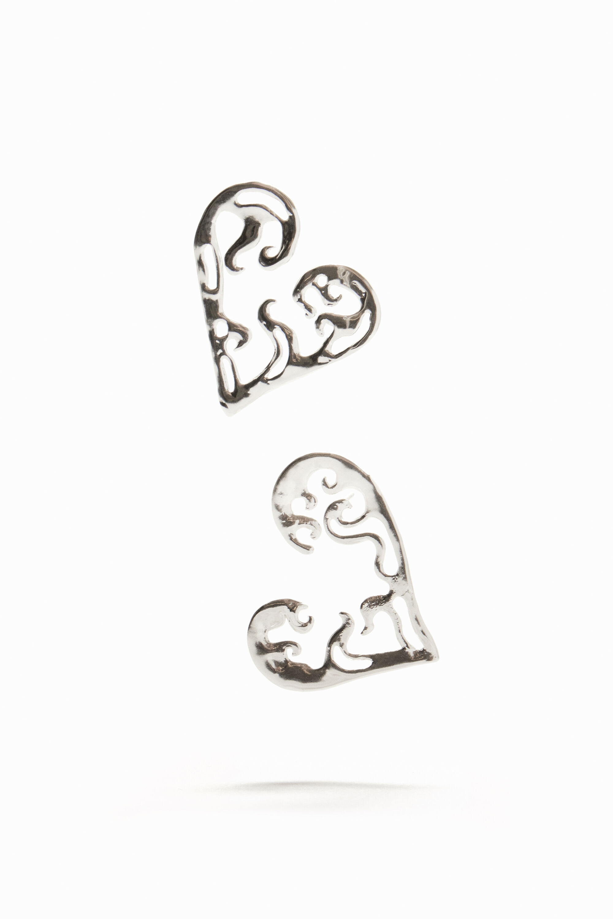 Boucles d'oreilles cœur plaquées argent Zalio