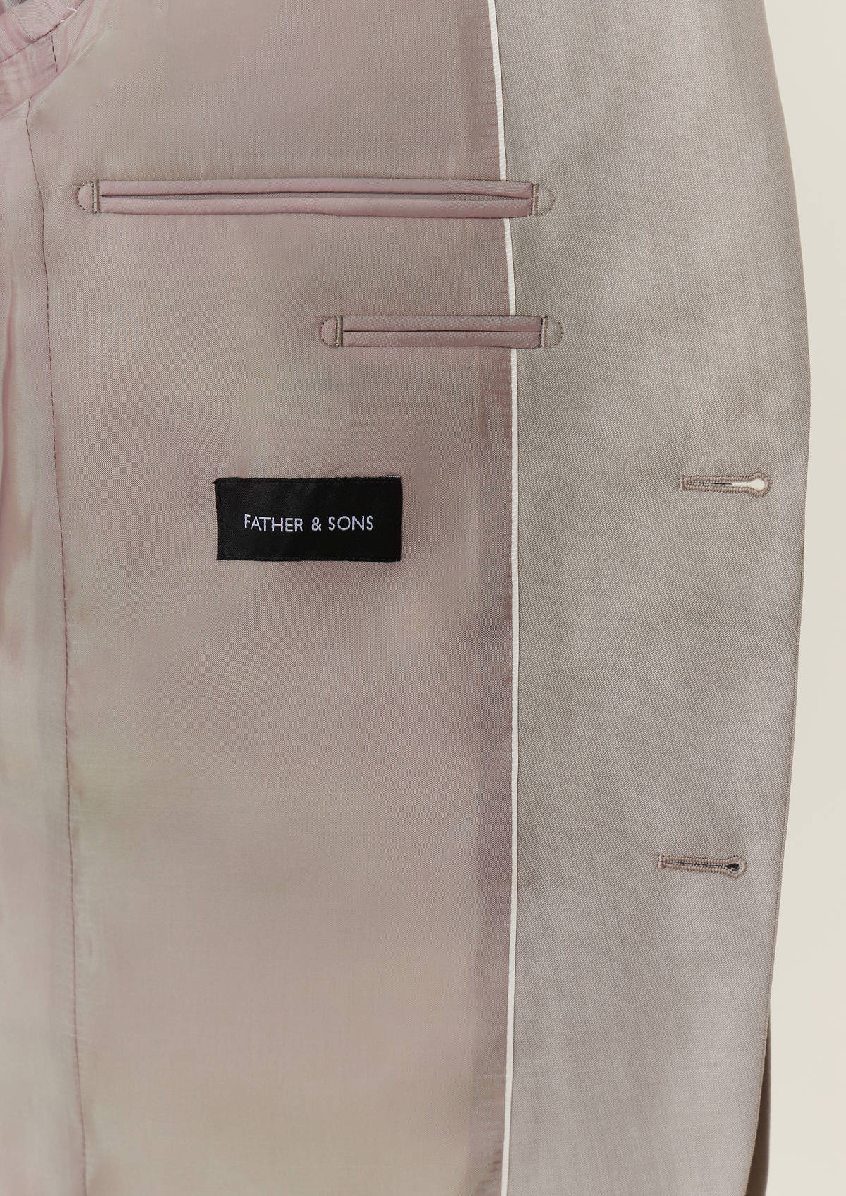 Costume 2 pièces Slim en laine unie greige