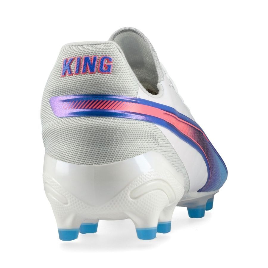 PUMA King Ultimate FG/AG Formula - Blanc/Bleu/Flat Light Gray/Crépuscule