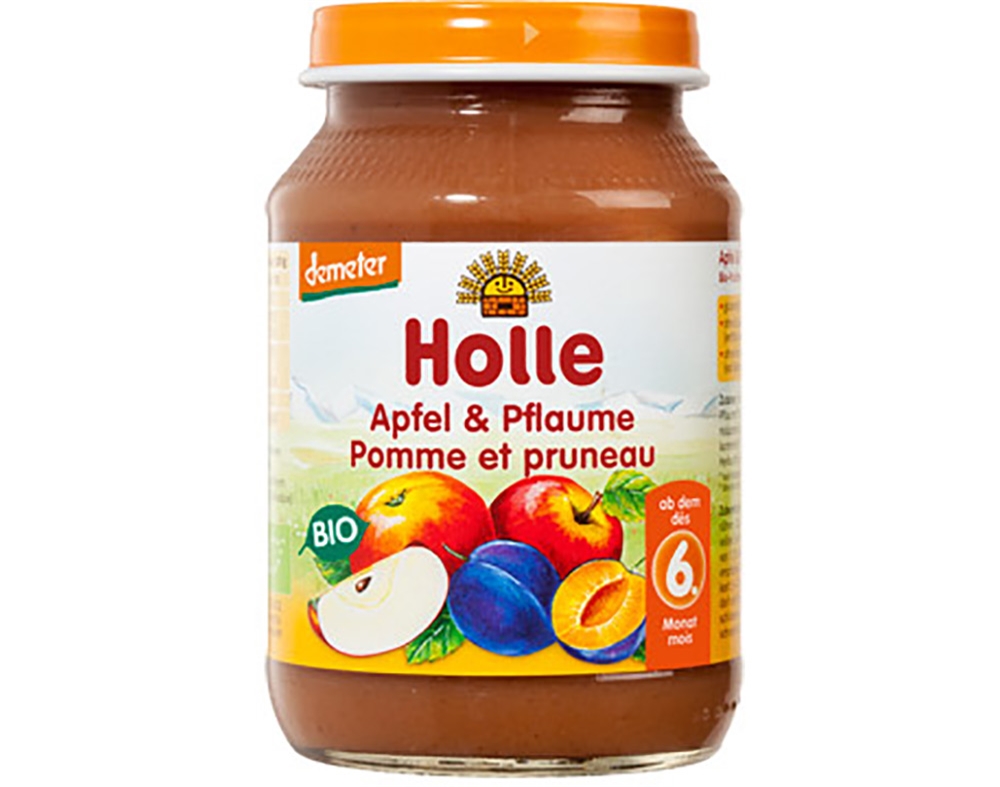BOIÃO BIO PURE HOLLE MAÇÃ E AMEIXA 6M 190G