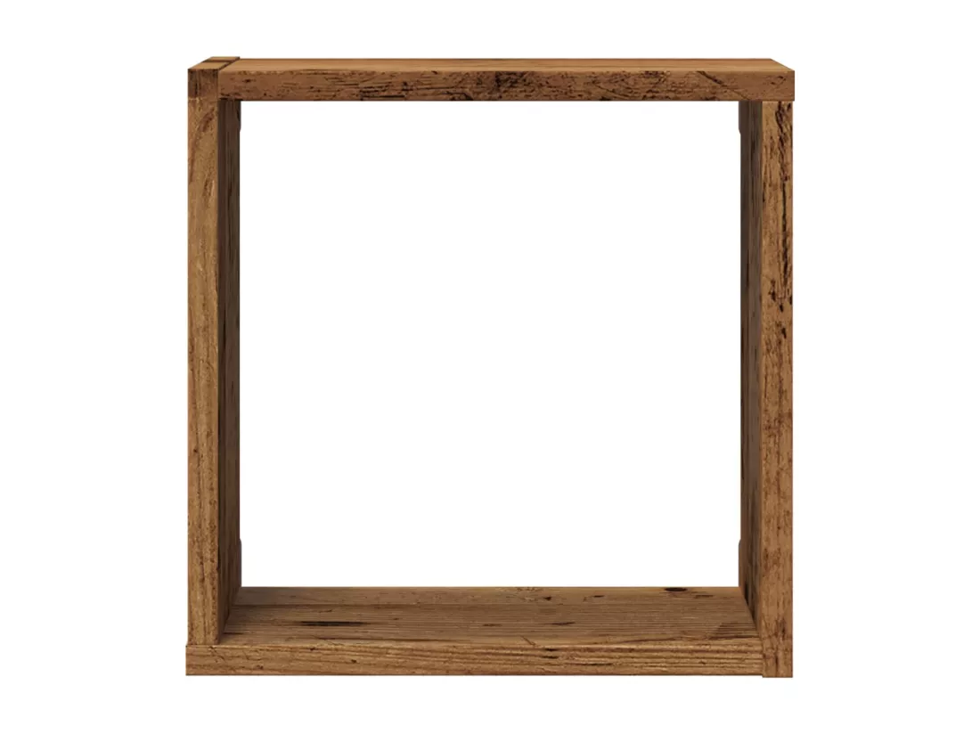 Étagères cube murales 6 pcs vieux bois 30x15x30 cm