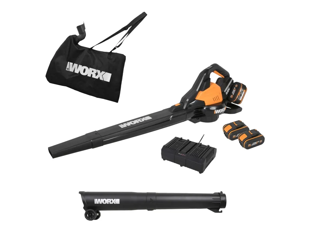 Worx WG583E.9 - Havesugemaskine/bladblæser - ledningfri - 40 V - 4 Ah - intet batteri - 696 m³/h - 335 km/h - 2.9 kg - SOLO