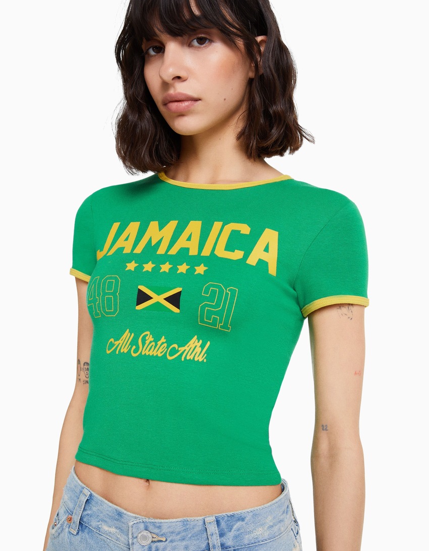 Camiseta de manga curta com estampa