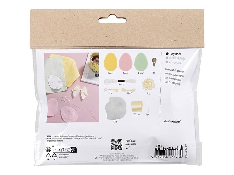 Creativ Company Bastelset Ostern Nähen 1 Stück, Mehrfarbig Mini Kreativ-Set