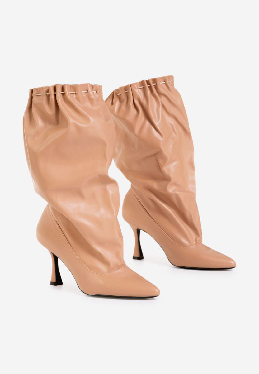 Bottes à talon beige Extremity