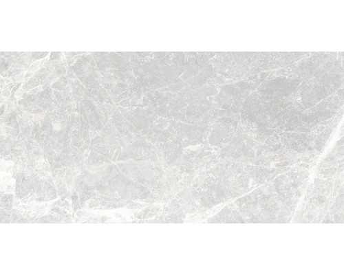 Porseleinen wand- en vloertegel Pietra Marmo lichtgrijs 60 x 120 x 0,9 cm geaderd gerectificeerd