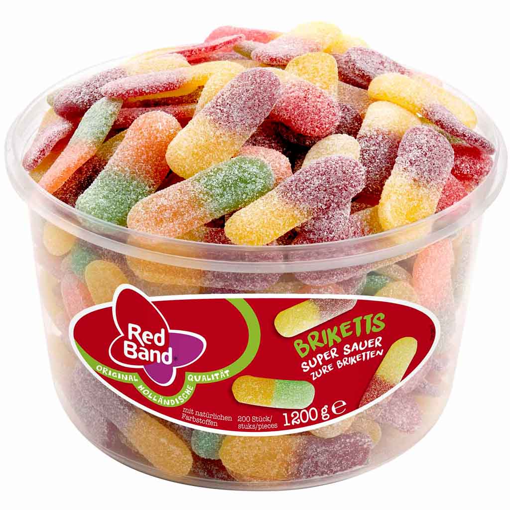 Red Band Fruchtgummi Briketts super sauer 1200g MHD:24.3.26