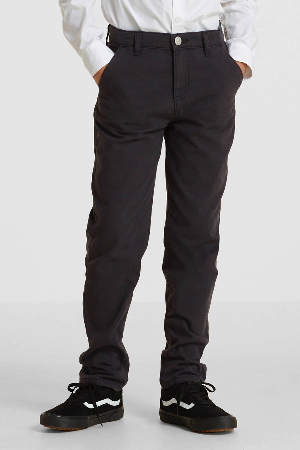 slim fit chino donkergrijs