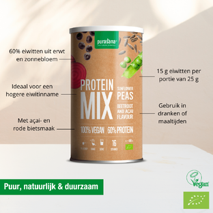 Purasana Pea Sunflower Proteine Mix Biet Açai 400GR