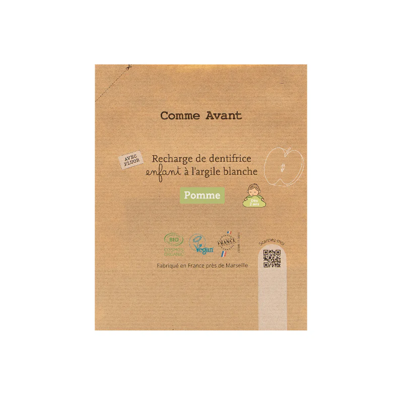 Dentifrice enfant en pâte à la pomme - Version 2 - 1 dentifrice - 90ml