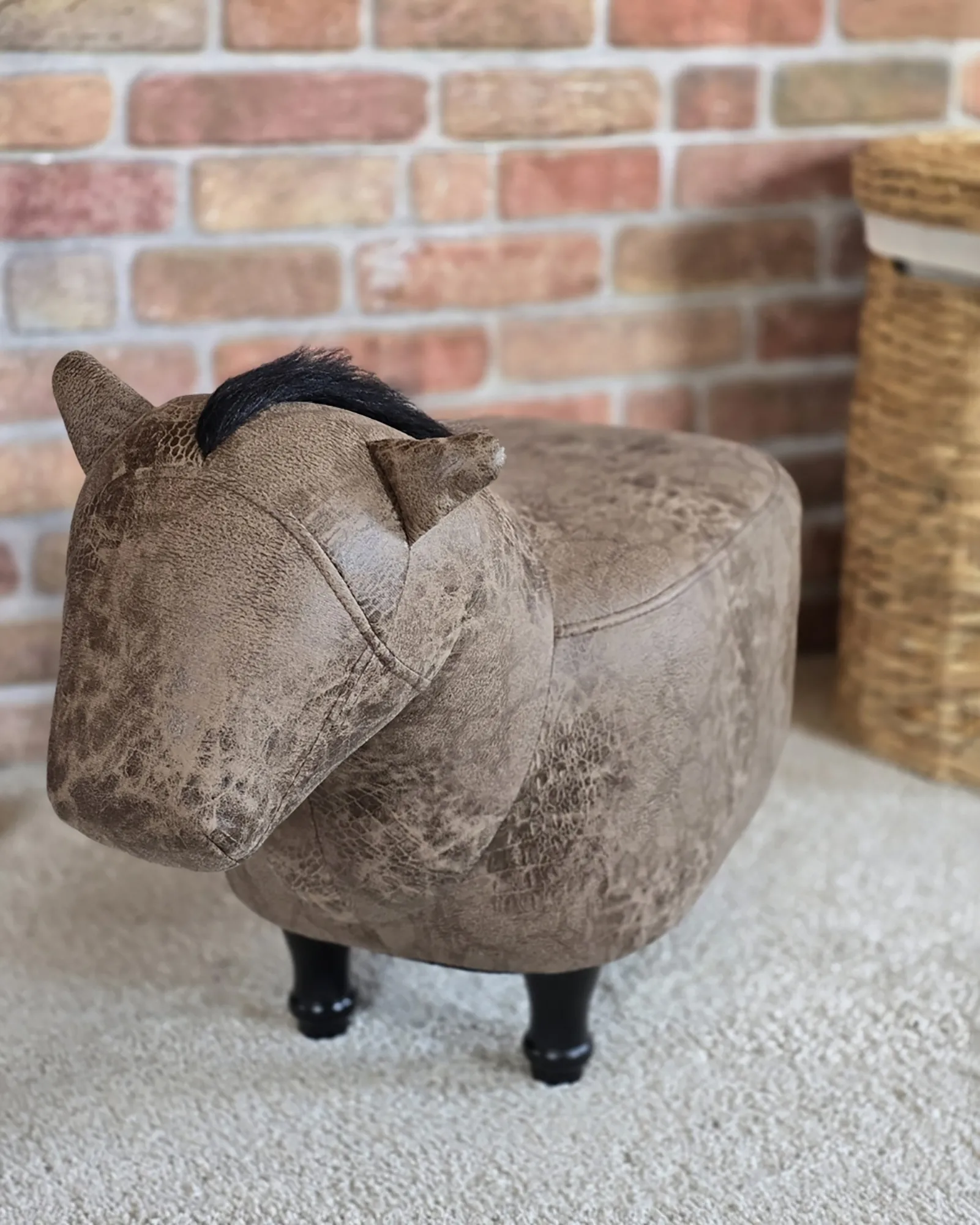 Dierenpoef HORSE Kunstleer Lichtbruin Paard
