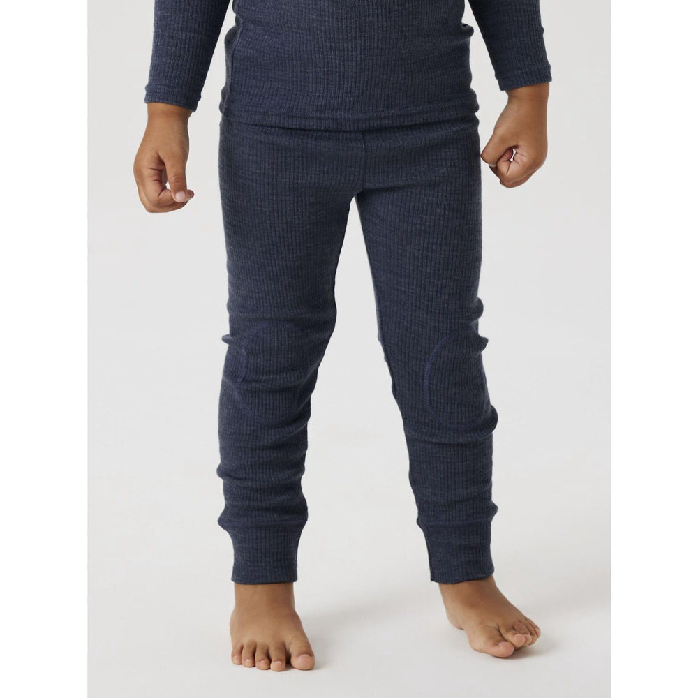 Køb Name It Ombre Blue Nmnwax Uld Rib Leggings Noos