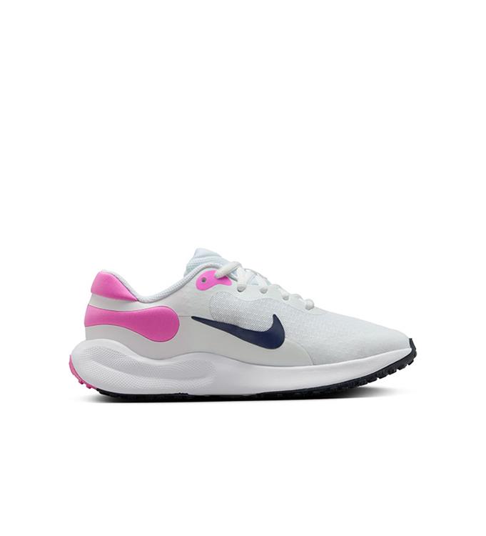 Nike Revolution 7 Big Kids Sh WHITE-MIDNIGHT-NAVY-PLAYFUL-PI