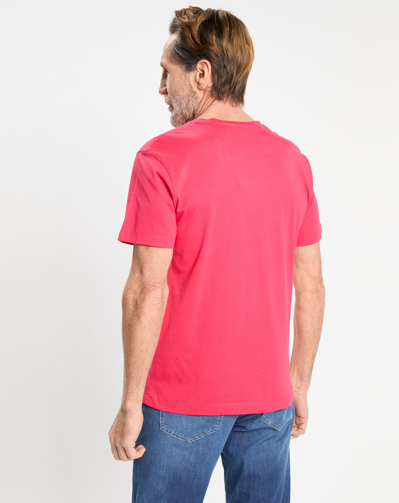 Hackett London T-Shirt Regular Fit uni Yok rose fushia