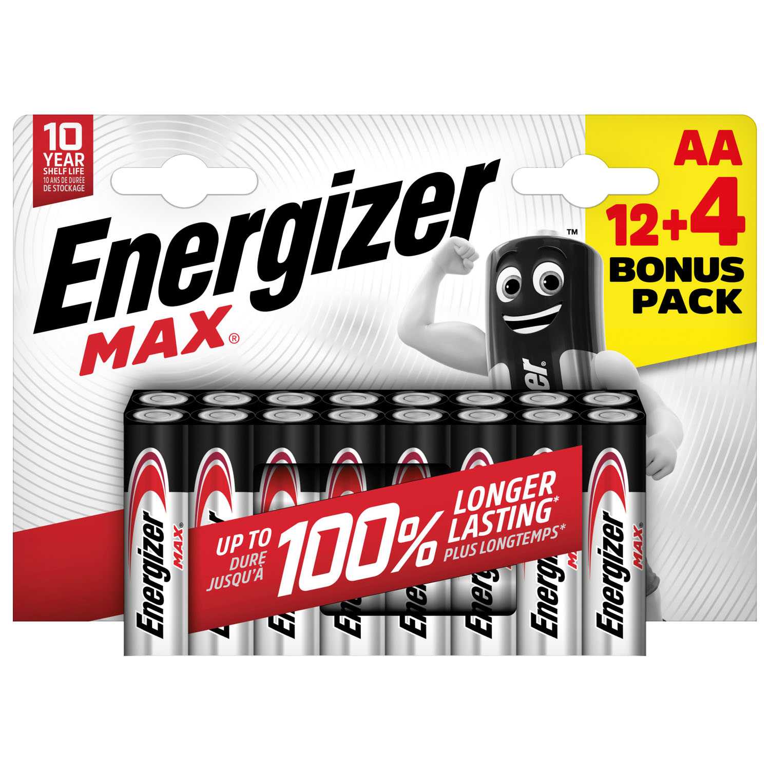 Energizer Max Batterien Alkali LR6 AA 12 + 4 gratis