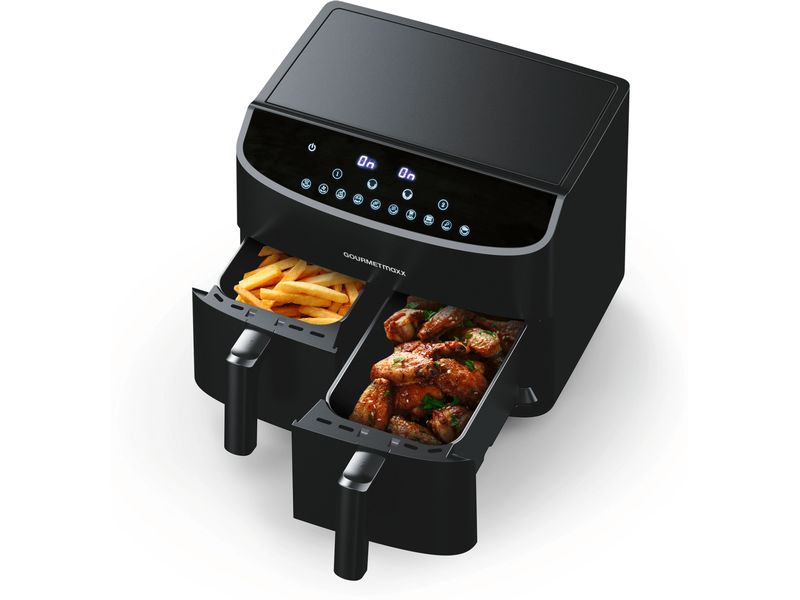 GOURMETmaxx Heissluft-Fritteuse 6 kg, Schwarz Vielseitiges Kochgerät mit Heissluft