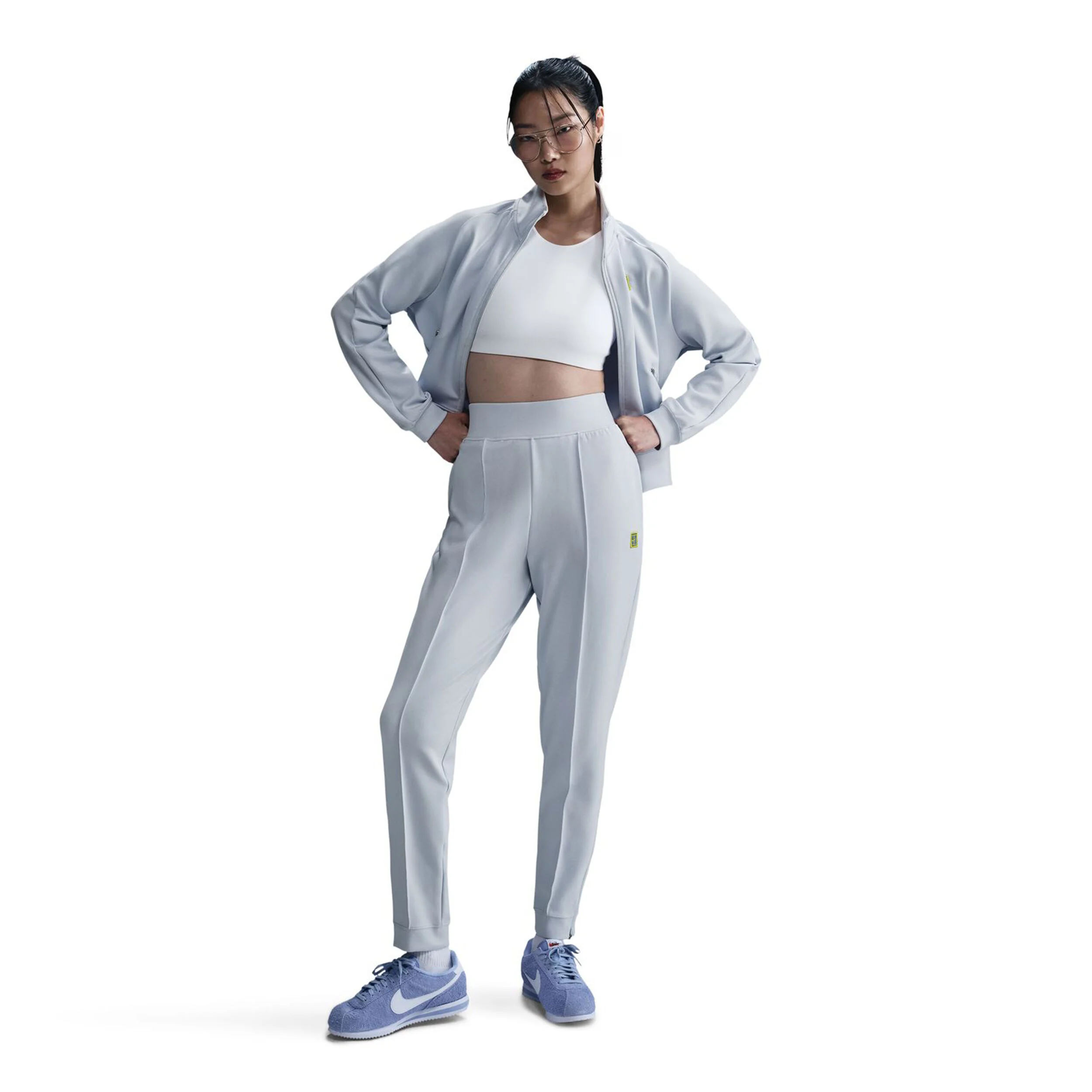 Nike Court Dri-Fit Heritage Pantalon Survêtement Femmes - Gris Clair