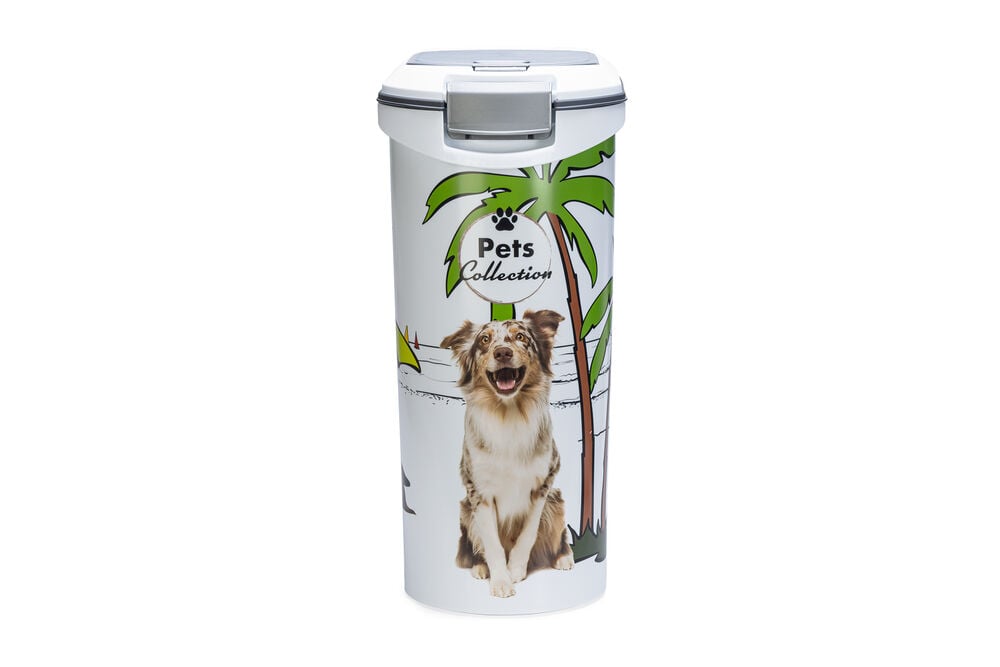 Curver Hond - Voercontainer - 54 Liter - Wit Grijs