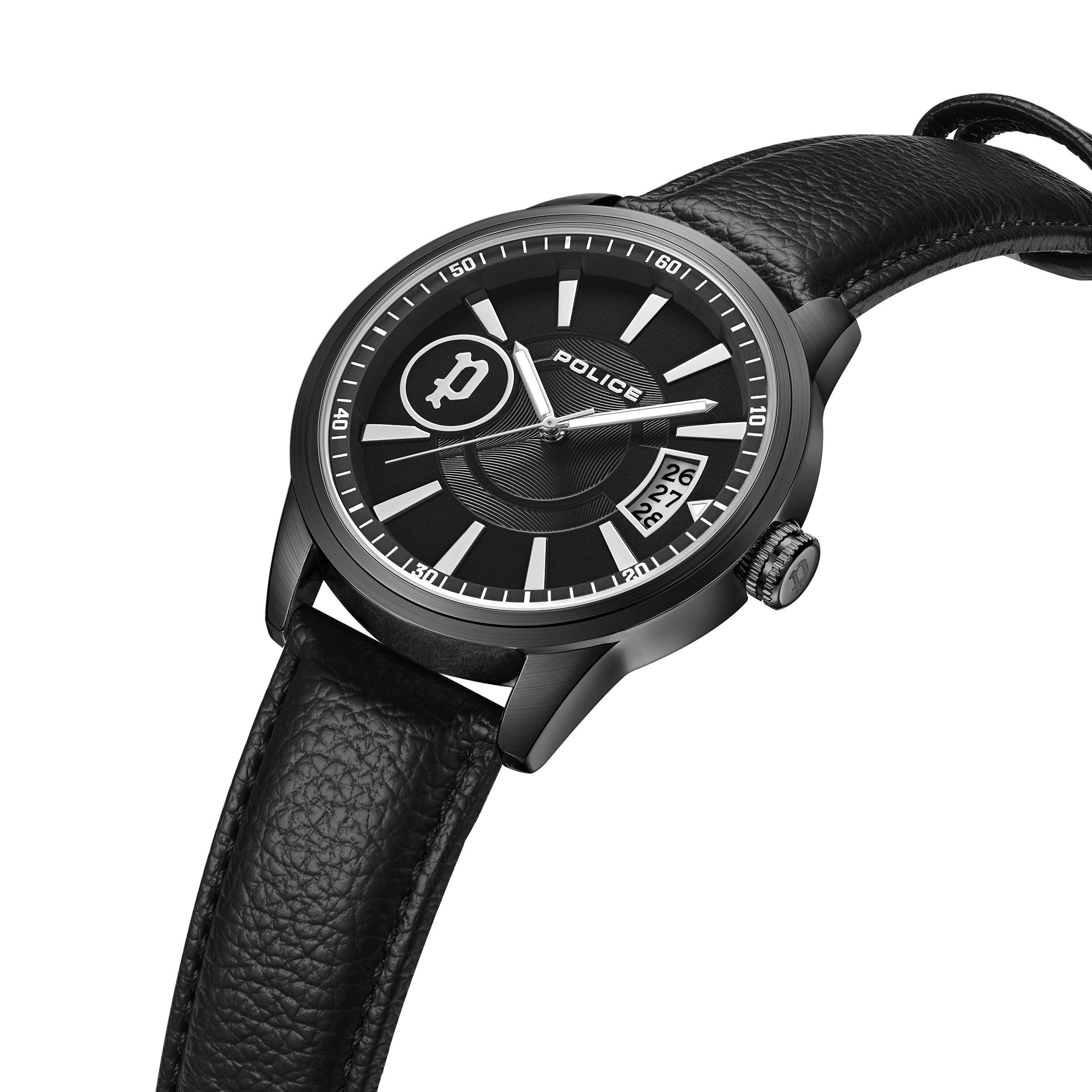 Police Leather Strap Watch