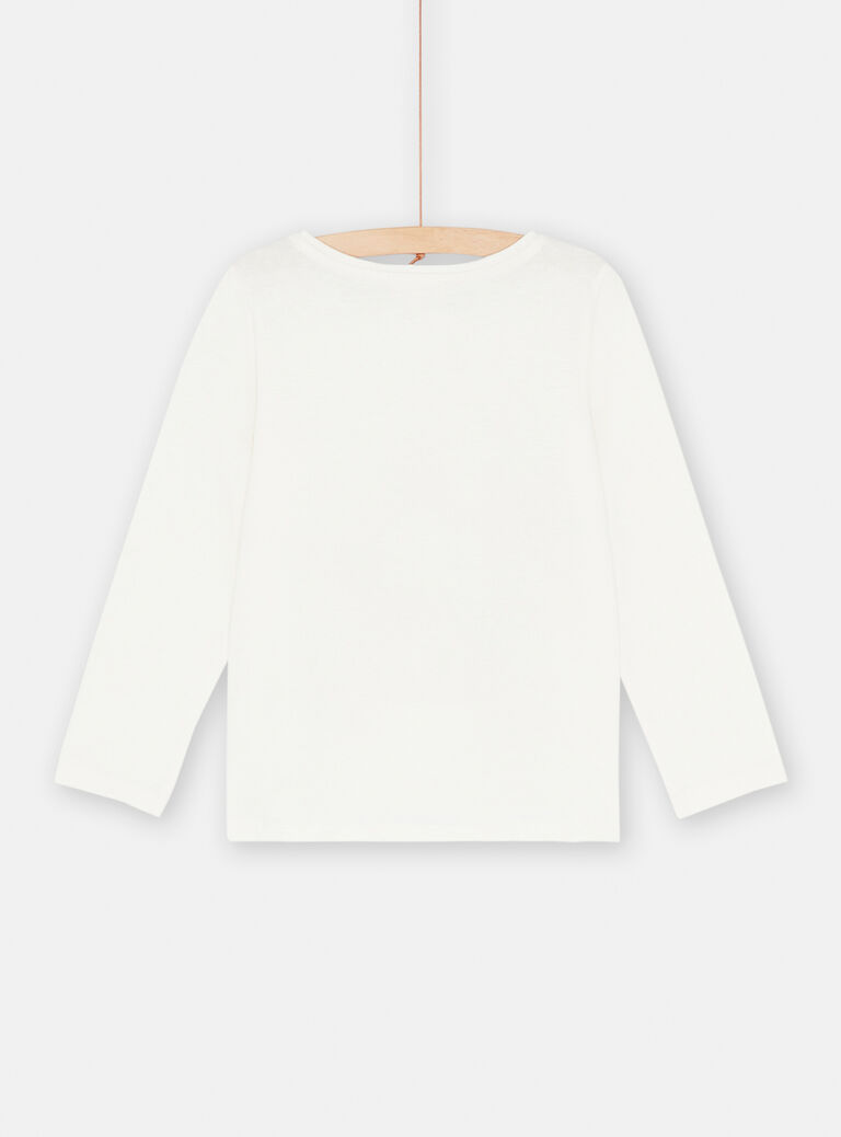 T-shirt écru à animation panthère