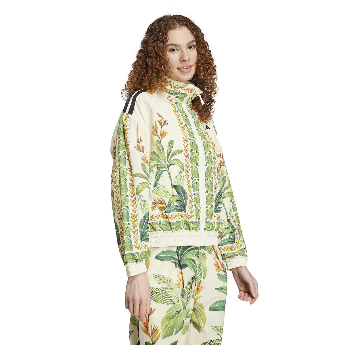 ADIDAS ROUPAS ESPORTIVAS<br>Colete com zíper estampado FARM RIO