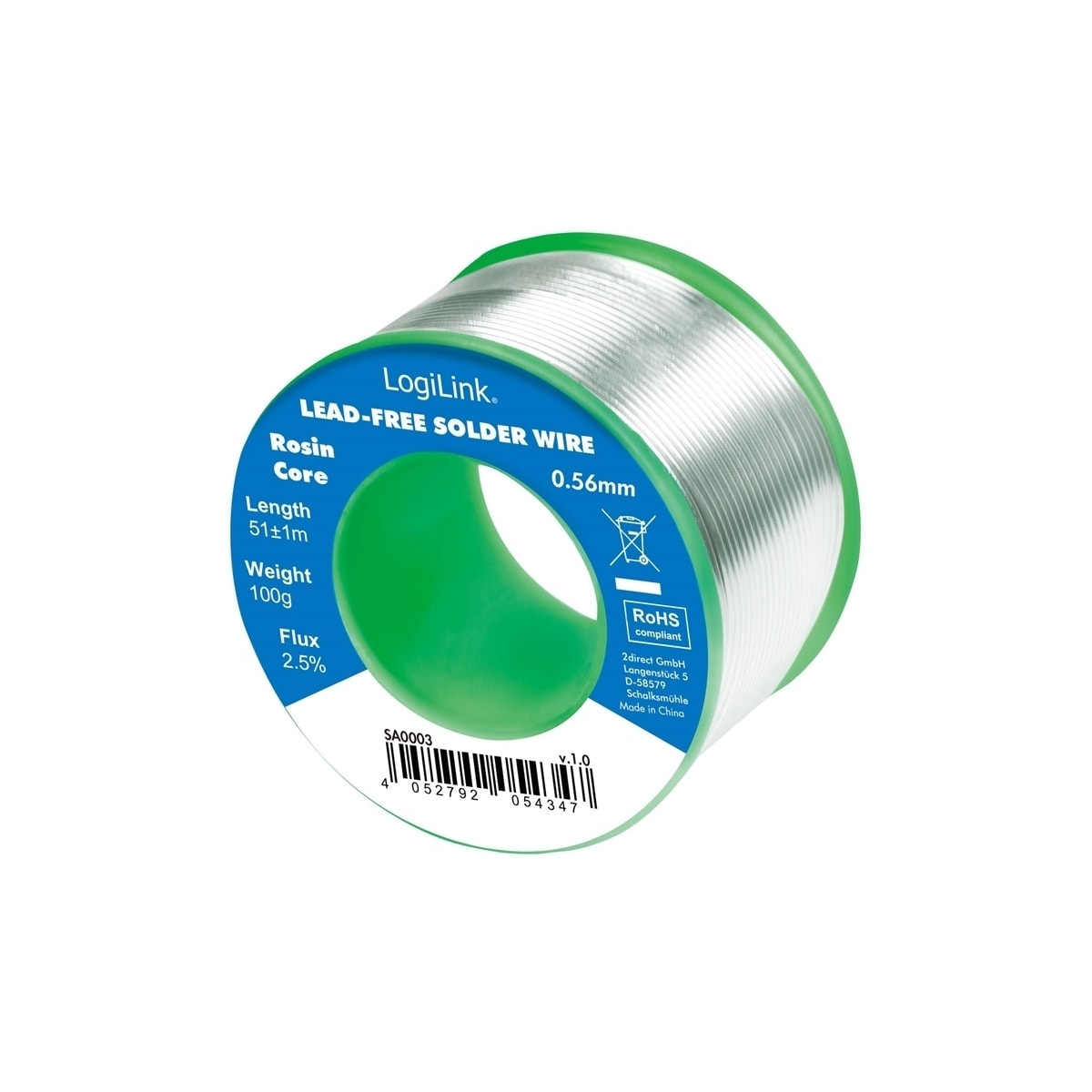 LogiLink Lödtenn blyfritt 0,56mm 100g