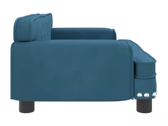 Canapé pour enfants bleu 70x45x30 cm velours
