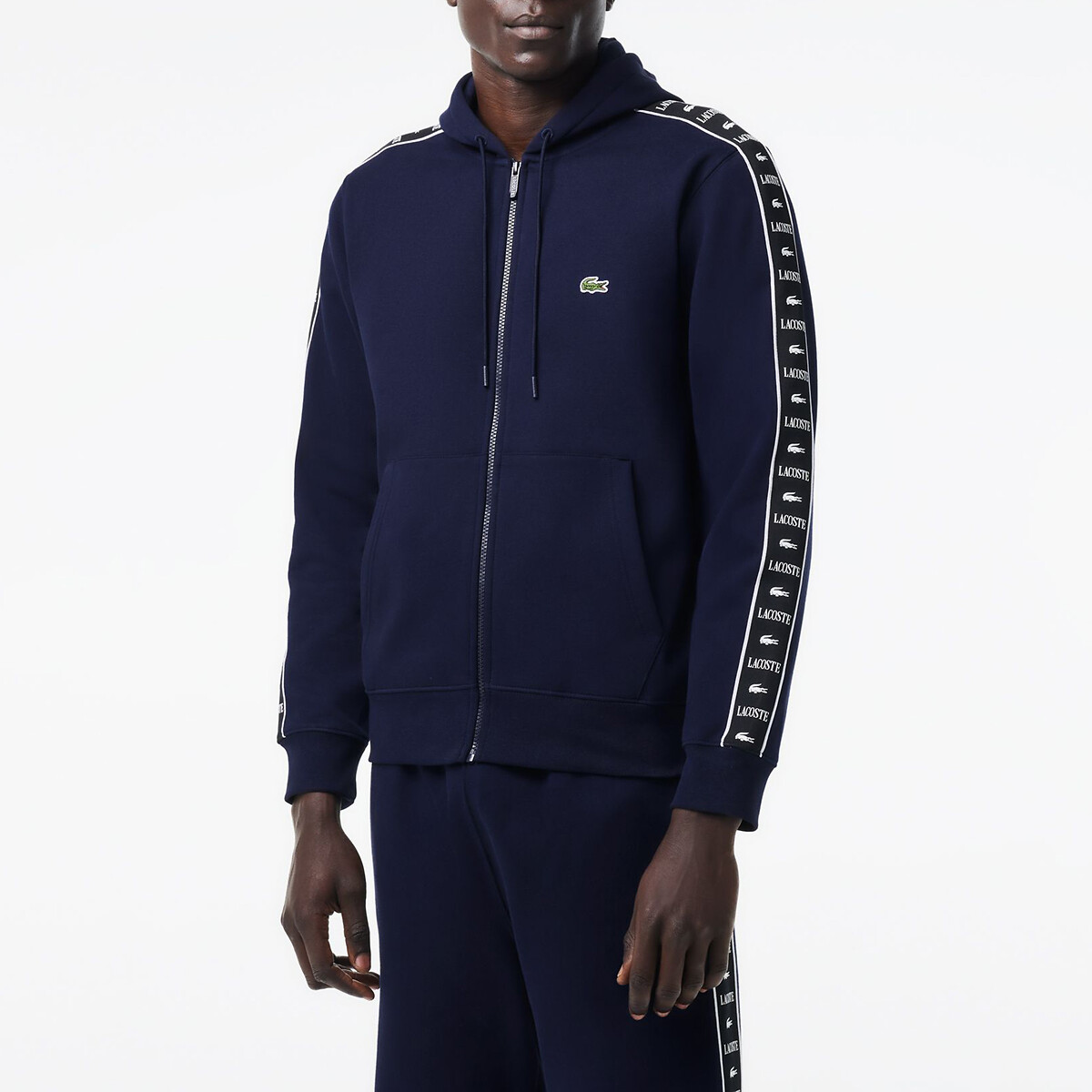 LACOSTE<br>Moletom com zíper em fleece