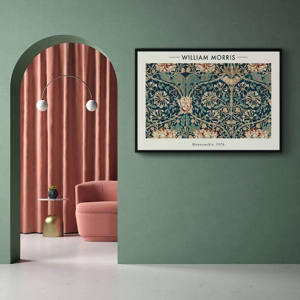 Walljar poster ingelijst - William Morris - Honeysuckle Poster ingelijst - 50 x 70 cm