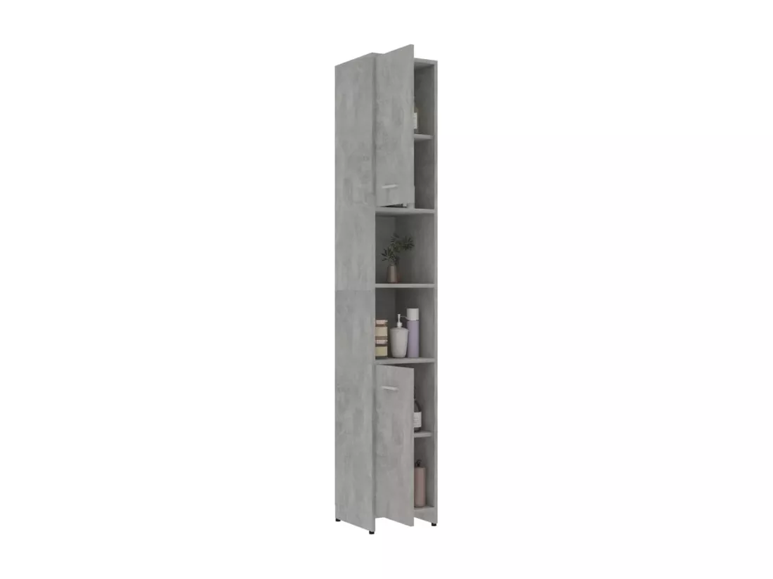 Armoire de salle de bain Gris béton Bois d'ingénierie