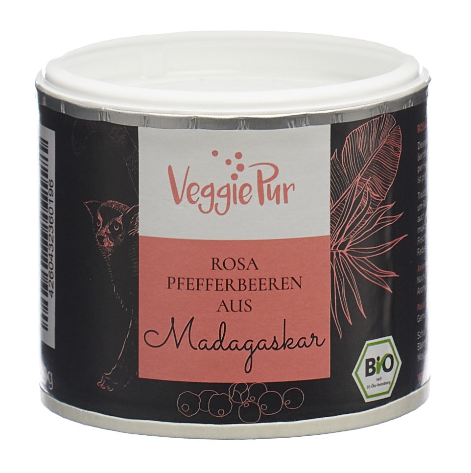 VeggiePur Rosa Pfefferbeeren<br>40 g, Dose, Bio aus Madagaskar