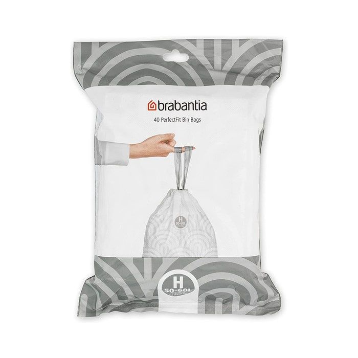 Brabantia afvalzakken code H - 50-60 liter 60x82cm - 10 stuks (8710755138744)